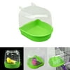 Bird Bath Box Parakeet Caged Bird Bathing Tub with Water Injector for Small Birds Canary Budgies Parrots