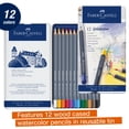 thumbnail image 3 of Faber-Castell Goldfaber Aqua Watercolor Pencils | Great for Back to School Art Supplies  | Tin of 12 Colors, Pre-Sharpened Water Colored Pencils, 3 of 12