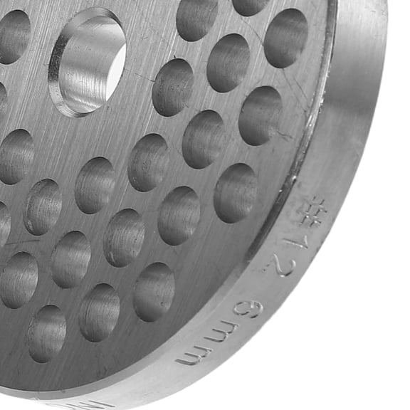 OFFIGAM Stainless Steel Manual Meat Grinder Plate Versatile Precision Cutting Tool for Home Use Silver Size 12