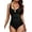 Black, variant on SOMER Women's One Piece Swimsuit Tummy Control Bathing Suits V Neck Slimming Adjustable Strap Swimwear