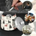 thumbnail image 4 of Yayeee Ashtray with Lid for Cigarette Smokeless Stainless Steel Home Ash Holder, Christmas Plaid Deer, 4 of 7