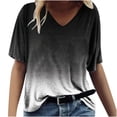 thumbnail image 2 of zanvin Haut pour Femmes, T-shirt Décontracté à Manches Courtes et Col en V Imprimé Mode pour Femmes, 2 of 4
