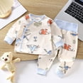 thumbnail image 2 of 18-24 Months Baby Girl Clothes Toddler Girl Outfits Shirt Pants Cute Infant Outfit Set Baby Girl Fall Winter Clothes Girls' Fall/winter Cute Casual Warm Fleece Thick Blue, 2 of 6
