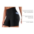thumbnail image 4 of Shorts CRZ YOGA Naked Feeling Biker tiro alto 5" negro talla S, 4 of 7