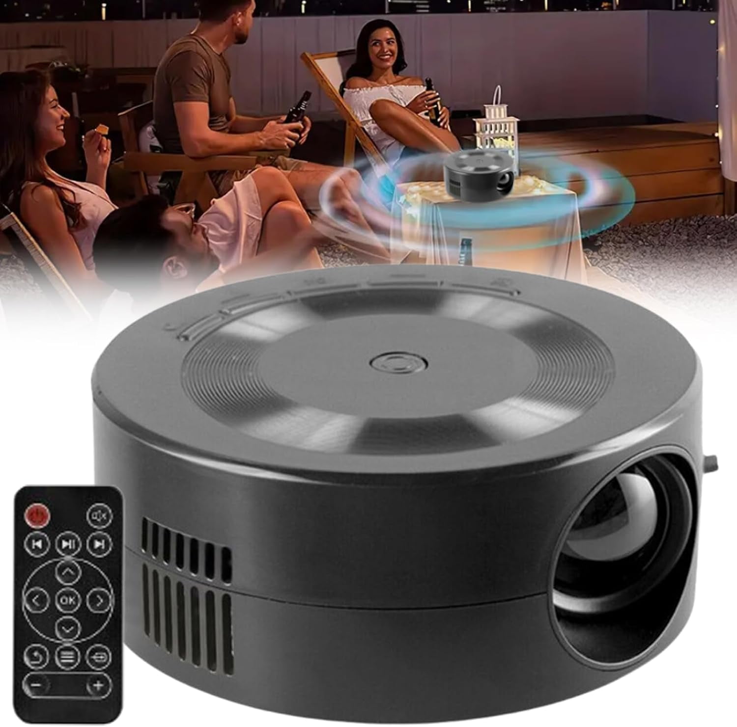 ROCONIA 5G WiFi Bluetooth 4K Support Native 1080P, 15000LM