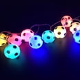 thumbnail image 3 of 3m 20 luces con pilas de fútbol de fútbol luces de cadena LED para interior/exterior Halloween Navidad Acción de Gracias fiesta en casa decoración de guardería para niños (mul, 3 of 5