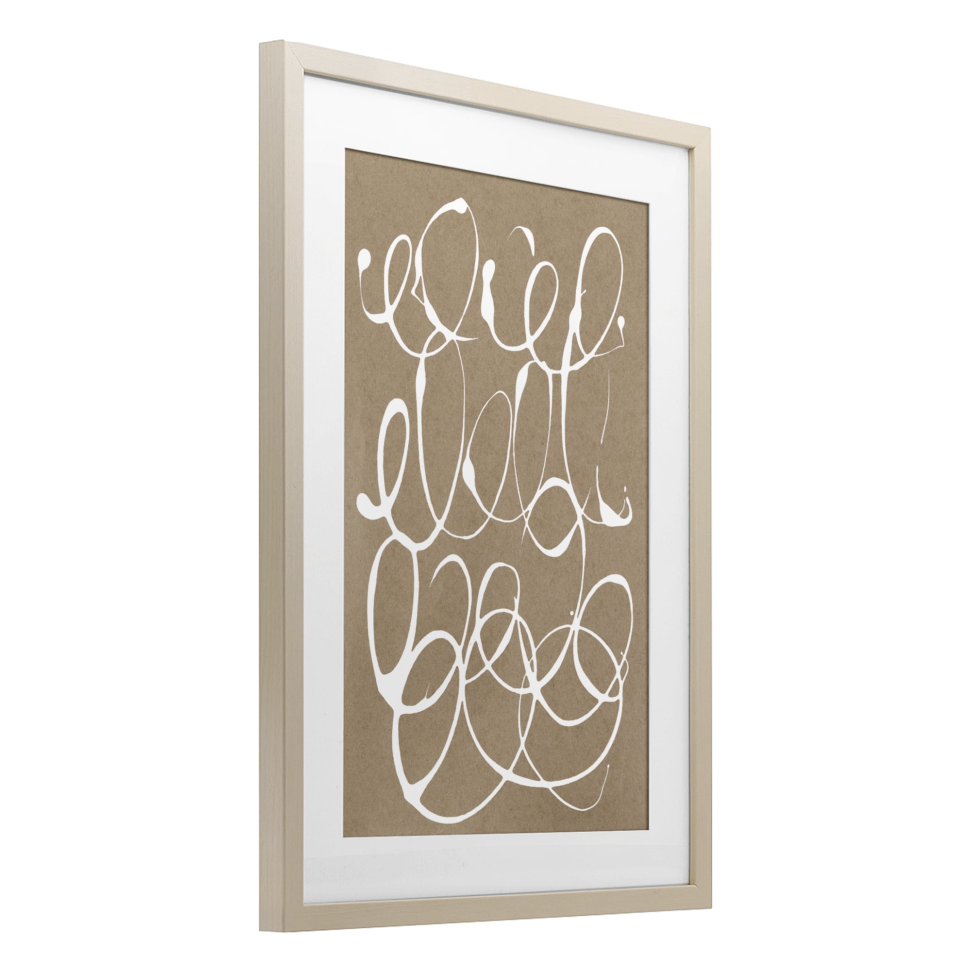 Stupell Industries Scribbled Taupe Circles Birch Framed Print Under Glass, design by Susan Bryant