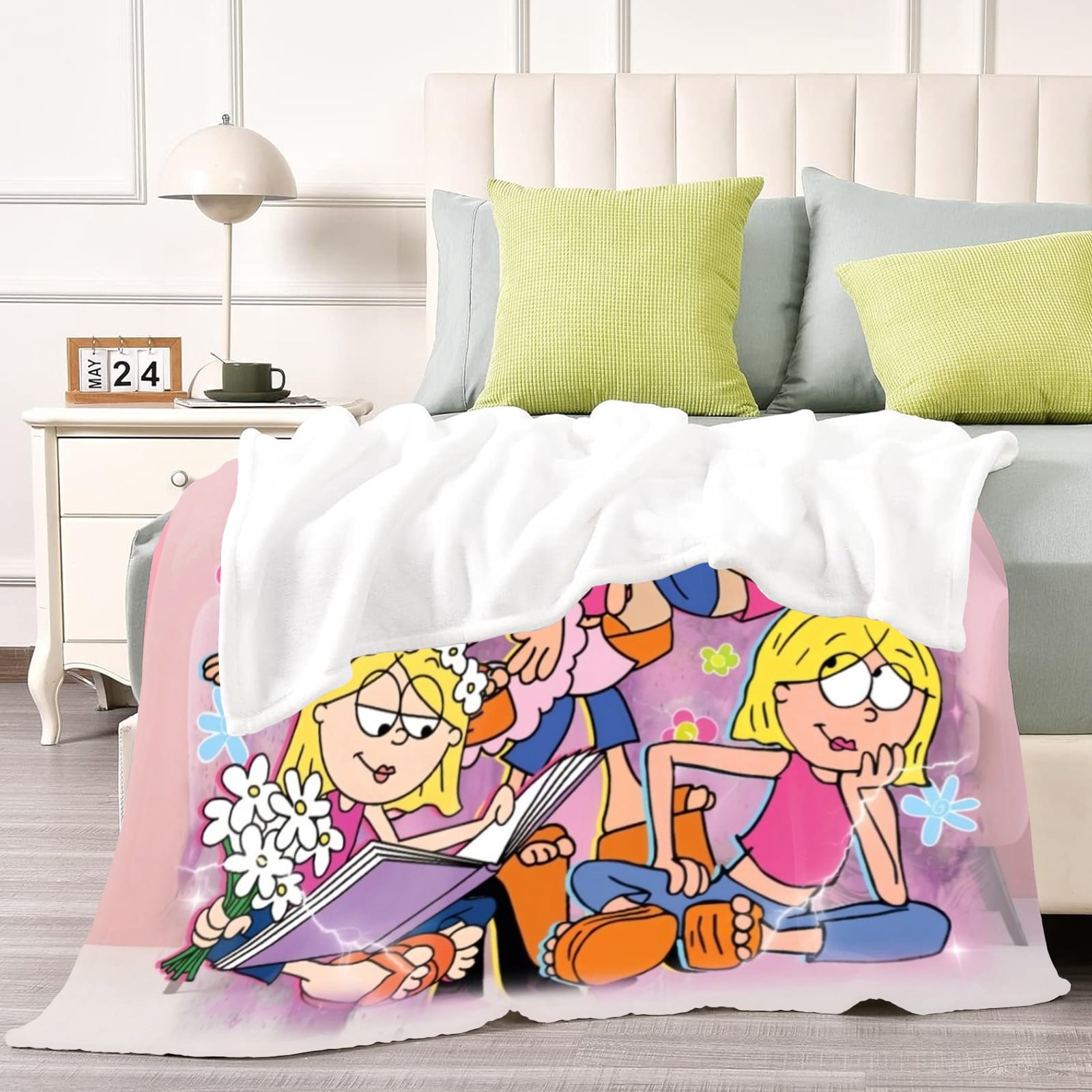 Lizzie Mcguire Banner Throw Blanket Gifts for Fans Lover Girls Boys Women Present Hoodie Him Bed 40"x50"