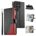 thumbnail image 3 of Funda cartera GANGXUN para Samsung Galaxy S24 Ultra , cuero PU con tarjetero, cremallera, correa de mano, soporte y protección 889°, 3 of 6
