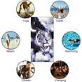 thumbnail image 4 of YISUEMI White Tiger Clouds Galaxies Stars Beach Towel Oversized 36"x72" Quick Dry Sand Free Leopard Print Beach Towels Soft Lightweight Microfiber Towels for Swim Pool Camping Travel, 4 of 5