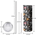 thumbnail image 5 of 20oz Colorful Mushroom Mixed Black Pattern Skinny Tumblers Stainless Steel Tumbler with Lid and Straw,Vacuum Insulated Double Wall Travel Tumbler Cups with Cleaning Brush for Coffee,Tea, 5 of 6