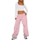 thumbnail image 1 of TRKIYQC Pantalones casuales para mujer con cordón elástico en la cintura, versión suelta de color sólido Ropa de primavera TRKIYQC moda, 1 of 7