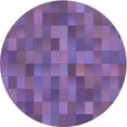 thumbnail image 1 of Ahgly Company Machine Washable Indoor Round Transitional Purple Area Rugs, 4' Round, 1 of 7