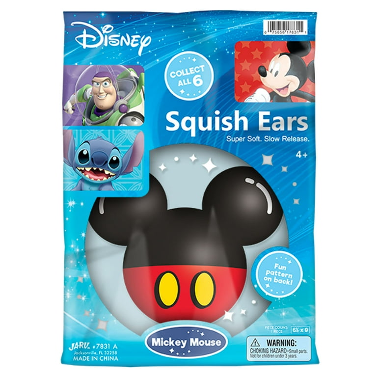 Ja-Ru Disney Mickey Mouse Squish Ears Fun Size, Slow Rise Foam, 2