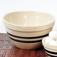 thumbnail image 2 of Ohio Stoneware USA-Made Shoulder Bowl Lead Free Bristol with Navy Stripes Large, 2 of 5