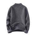 thumbnail image 2 of Men's Mock Neck Fleece Lined Sweater Long Sleeve Soft Casual Pullover Top, 2 of 7