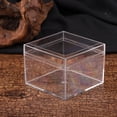 thumbnail image 1 of 10 cajas de acrílico transparente para dulces, de 8 x 8 x 6 cm, de plástico apto para uso alimentario, para embalaje de chocolates y bodas, 1 of 5