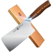 TUO Cleaver Knife - 6 inch Chinese Chopping Knife - Chinese Cleaver - German X50CrMoV15 Steel Knives - Meat Vegetable Chopper - Pakkawood Handle - Gift Box Included - Fiery Series