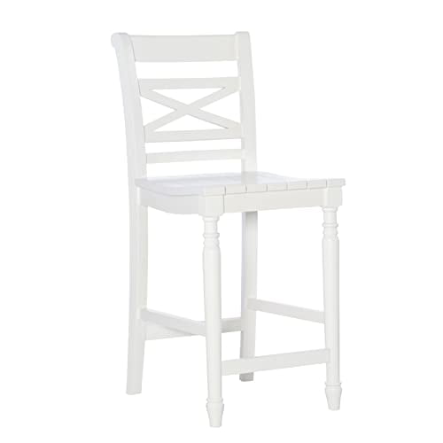 Powell Furniture Asher Counter Bar Stool, White