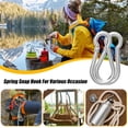 thumbnail image 2 of 100PCS 3" Heavy Duty Spring Snap Hook, M8 5/16" Galvanized Steel Snap Hook Carabiner Quick Link Carabiner Clip, 500LBS Holding Capacity Quick Link Ke, 2 of 7