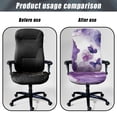 thumbnail image 4 of Xoenoiee Marble Butterfly Print Computer Office Chair Covers Stretch Computer Chair Slipcover Removable Washable Chair Protector Cover Universal Desk Rotating Chair for Armrest Chair, S, 4 of 7