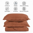 thumbnail image 6 of IR Imperial Rooms 3 Piece Quilt Set Chevron Bedding Microfiber Soft Bedspread with 2 Pillow Shams Rust Queen, 6 of 12