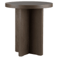 thumbnail image 3 of Bouclair Brown Wooden Round Side Table, 3 of 9