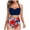 Blue, variant on Women's Fashion Sexy Summer Sunflower Large Bikini Beach Suit Swimsuit