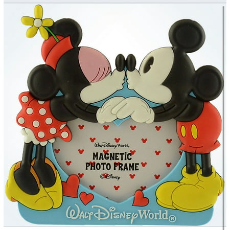 Disney Walt Disney World Mickey Minnie Hears Photo Picture Frame Magnet New