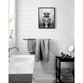 thumbnail image 4 of Funny Highland 11x14in Framed Cow Animal Framed Wall Art Toilet Room Decor Black Cute Bathroom Prints Rustic Canvas Painting Farmhouse Guest Artwork, 4 of 5