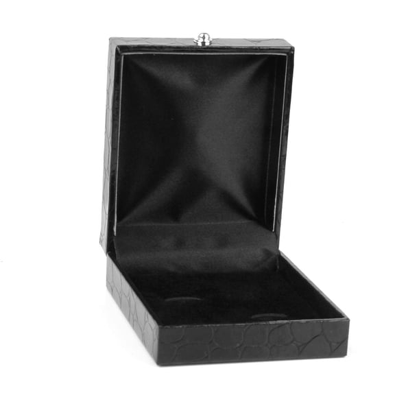 Mens Cufflinks & Tie Clip Storage Box Case PU Leather Jewelry Display Organizer