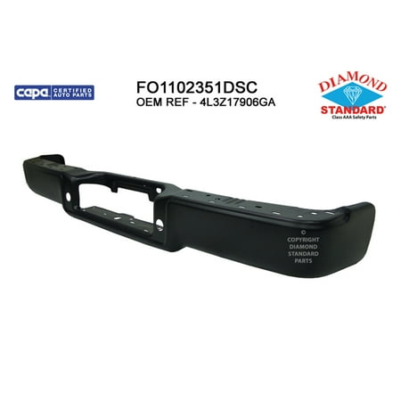 REAR STEP BUMPER FACE BAR; PAINT TO MATCH; FOR STYLESIDE MODELS;