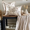 thumbnail image 2 of Decorative Beige 12"x16" (30x40 cm) Lumbar Pillow Cover, Linen Pearl, Embroidery & Lace Oblong Pillow, Floral Pattern Contemporary Style - Pearla, 2 of 10