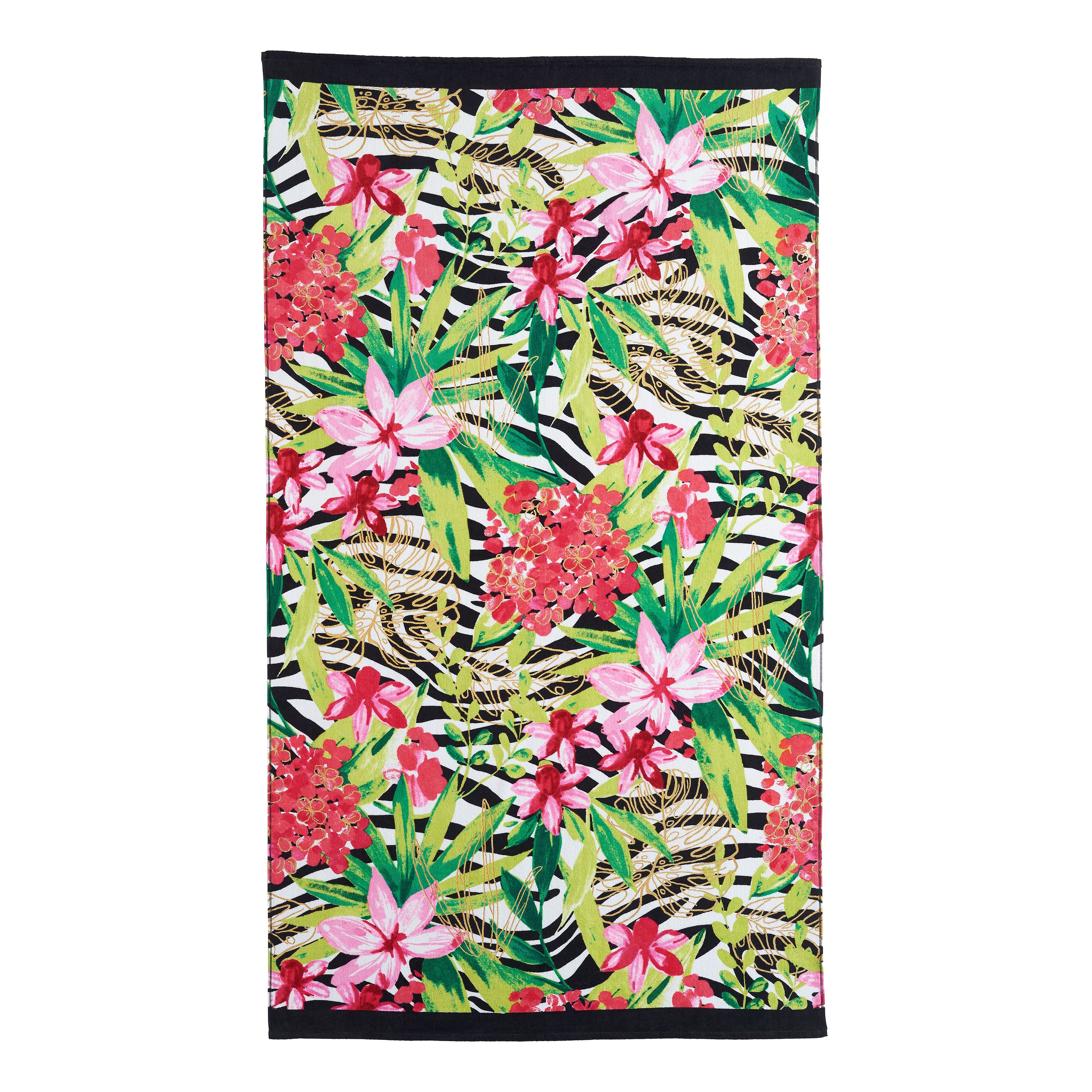 Better Homes & Gardens 100% Cotton 40" x 72" Metallic Tropical Printed Beach Towel, 1 Each - image 2 of 4