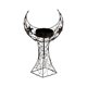 thumbnail image 2 of Candelabro de torre en forma de media luna para decoración de bodas y salas de estar. negro, 2 of 9