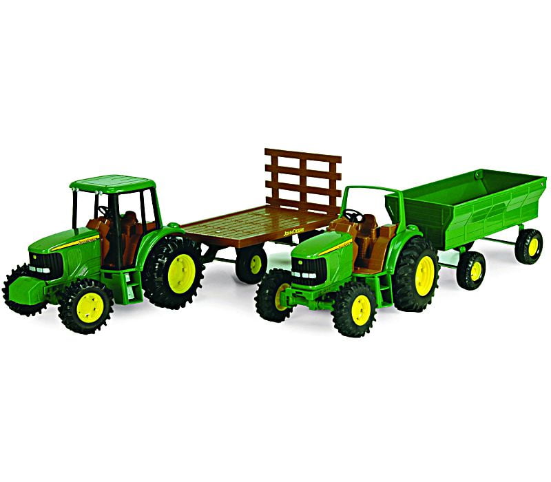 Tomy John Deere 8" Tractor w/ Flare Box Wagon #37163 NIB w/ FREE US Shipping! 