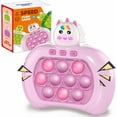 thumbnail image 1 of Quick Push Pop Game It Fidget Toys Pro for Kids Adults, Handheld Game Fast Puzzle Game Machine, Push Bubble Stress Toy (Pink), 1 of 5