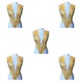 thumbnail image 1 of Wosthever Apliques de encaje para corpiño de boda DIY o accesorio para vestido de baile cuentas 3D bordadas con diamantes de imitación amarillo Type2 NO2, 1 of 6