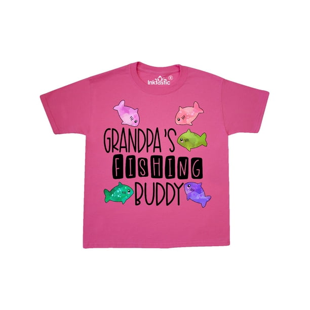 Download Grandpa's Fishing Buddy with Colorful Fish Youth T-Shirt ...