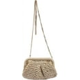 thumbnail image 6 of Women Straw Crossbody Clutch Purse Straw Shoulder Handbag Cloud Dumpling Pouch Rattan Summer Beach Woven Handmade Bag, 6 of 8