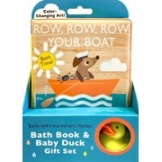 Touch and Trace Nursery Rhymes: Row, Row, Row Your Boat Bath Book and Baby Duck Gift Set (Hardcover)