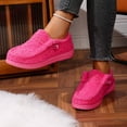thumbnail image 5 of Chenyee Loafers for Women Comfortable Plush Slip On Sneakers Winter Warm Non Slip Walking Shoes, 5 of 7