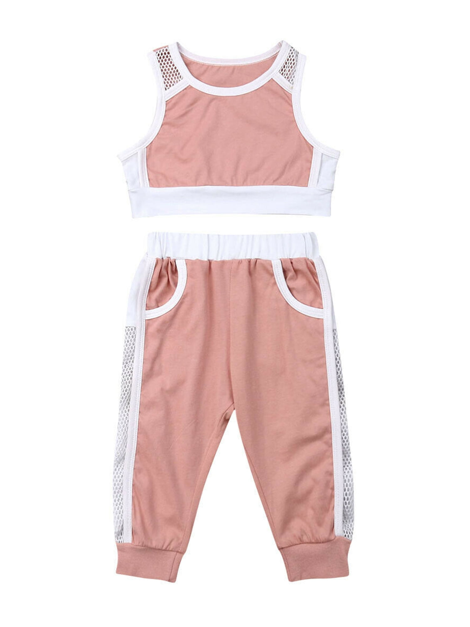 kids pink tracksuit