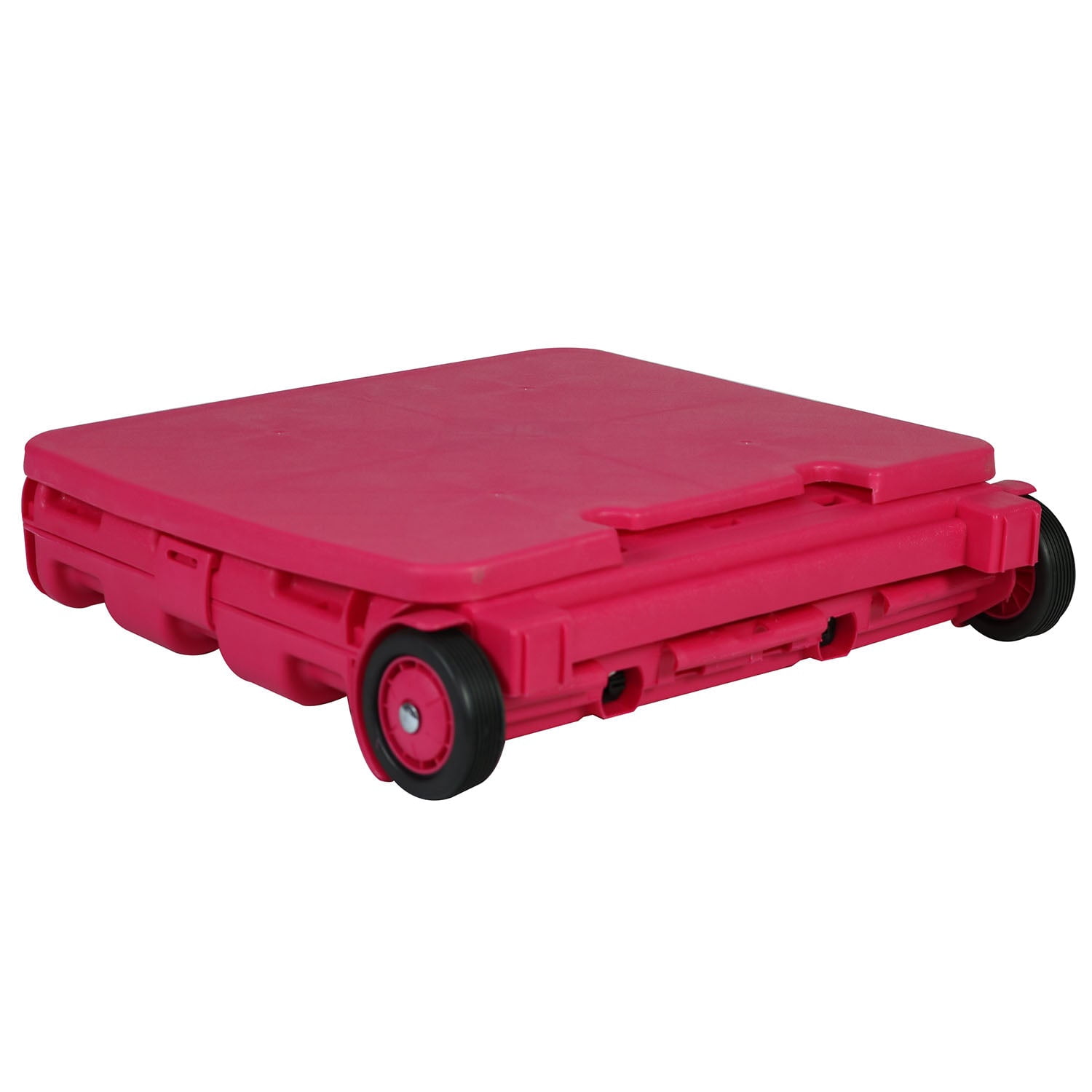 Everything Mary Collapsible Rolling Craft Cart with Lid, Pink