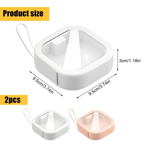 Advancent Contenedor de plástico compacto de 2 piezas para soluciones de almacenamiento organizado, caja de almacenamiento resistente y duradera Almacenamiento y organización del hogar blanco y rosa