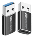 thumbnail image 1 of 2 Pzs Adaptador Otg Usb Tipo C Hembra A Usb 3.0 Macho 5gbps Xtellar Negro/2pzs, 1 of 3
