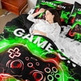 thumbnail image 4 of Castle Fairy Video Game 7-Piece Twin Bedding Sets for Teens Women Men,Abstract Orange Lightning Bedding Comforter Set,Gradient Gamer Breathable Sheet Sets,Super Cozy Room Decor, 4 of 8