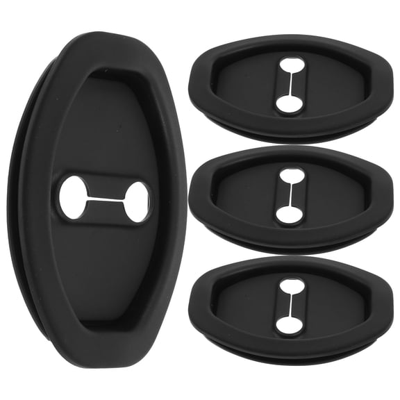 Pawsdot 4Pcs Rubber Car Door Lock Protective Cover Soft Cushion for Vehicle Doors