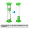 thumbnail image 4 of Uxcell 3 Minute Sand Timer, 10pack Small Sandy Clock, Count Down Sand Glass Green, 4 of 5
