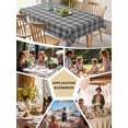 thumbnail image 6 of Geometric Lattice, Tablecloth Rectangle Table Cloth 60x102, Waterproof Tablecloth Outdoor Table Cloth, Black Grey Classic Farmhouse Plaid Washable Table Cover for Kitchen Dinning Party, 6 of 8